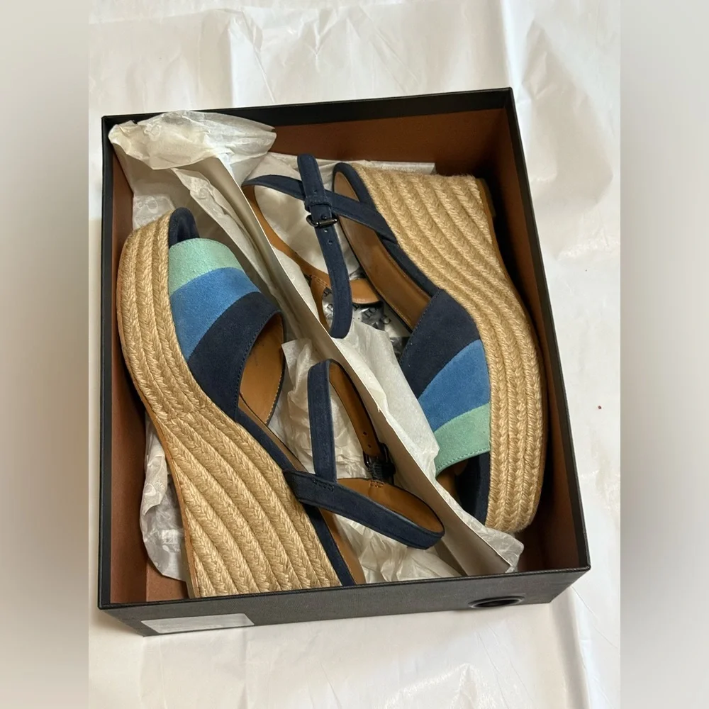 Coach Farren Suede Wedge Sandal - Picture 8 of 10